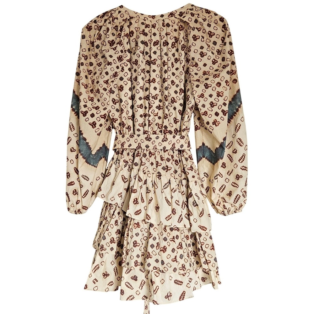 ULLA JOHNSON Miranda Mini Belted Tiered Dress Sz US 4 - Picture 9 of 14